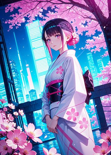 Anime Meisje Kersenbloesem Sakura Japan