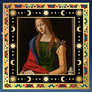 S.F. Neu bearbeitete Fassung der Heiligen Maria Magdalena von Piero di Cosimo von Silver Fox Art Decor