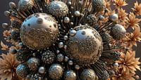 Fleurs d'Alien argentées et brunes