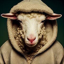 A sheep in sheep's clothing by Vlindertuin-Art
