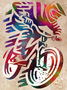 BMX biker sport art #bike #bicycle