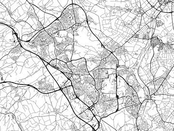 Carte de Parkstad en noir et blanc sur Map Art Studio