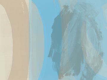 New beginnings. Abstract painting in pastel colors. by Dina Dankers