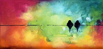 Valentine's Birds 11 by Maria Kitano