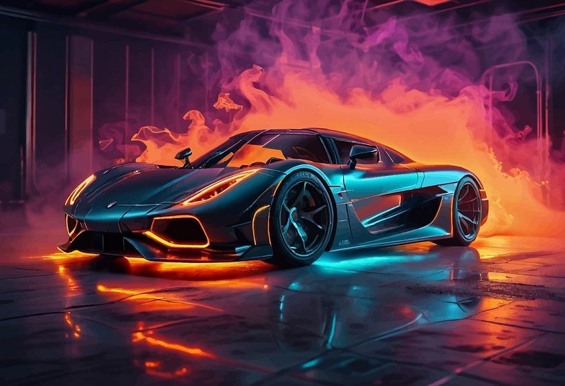 Koenigsegg Regera - Sérénité néon par MIROKKU