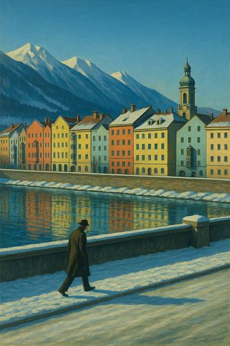 Wintersereniteit langs de Inn