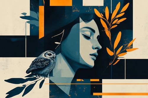 Uil en vrouw