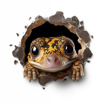 Salamander uit de muur van TheXclusive Art