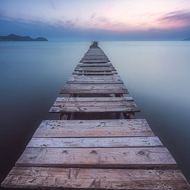 Spain Majorca Playa de Muro jetty by Jean Claude Castor