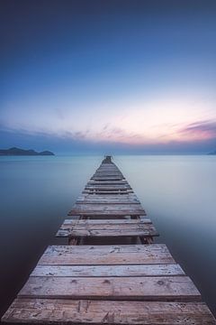 Spain Majorca Playa de Muro jetty by Jean Claude Castor