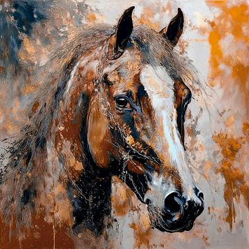 Goldenes Pferd 7 von Marjolein Deelen