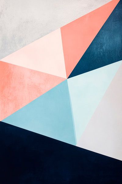 Geometrisches Farbenspiel in Pastelltonen von Poster Art Shop
