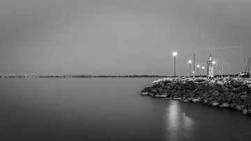 Leuchtturm von Desenzano in Schwarz und Weiß
