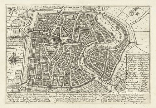 Plattegrond van Haarlem uit 1628