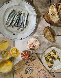 El Camino Mittagessen von Ekaterina Zagorska Art