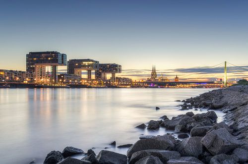 On the banks of the Rhine in Cologne by Michael Valjak