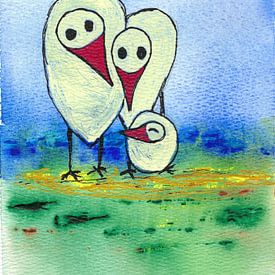 Trois cigognes sur @Unique