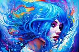 Dame in blauw II van DeVerviersBelgium