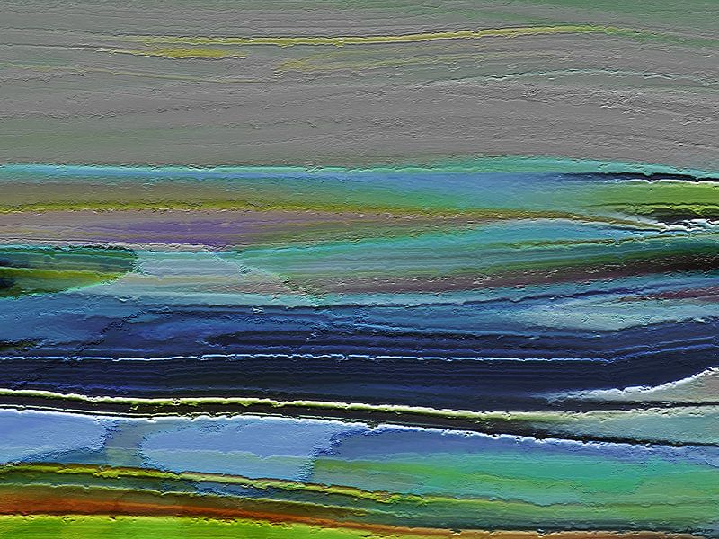The sea cannot hide it. (Landscape, abstract) by SydWyn Art