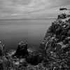 Misthoorn en kliffen van Neist Point, Isle of Skye, Schotland van Mark van Hattem