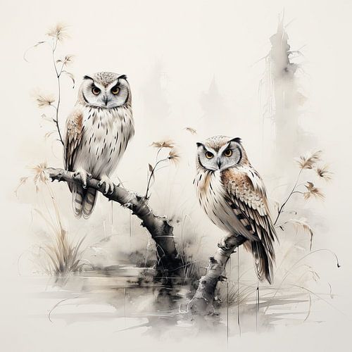 Malerei Eule