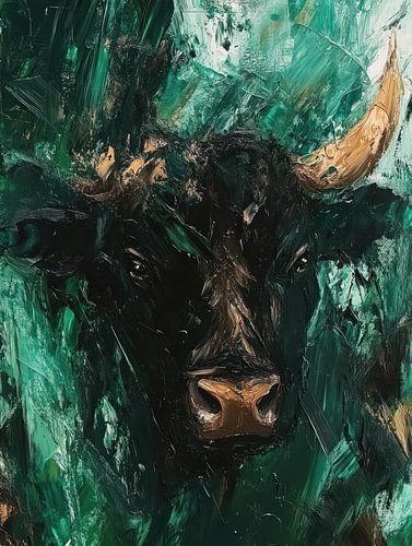 Schilderij van schotse hooglander