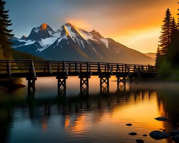 Brücke ins Abendlicht