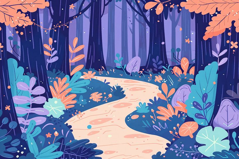 Enchanted forest in pastel colours by Art & Soul Creations