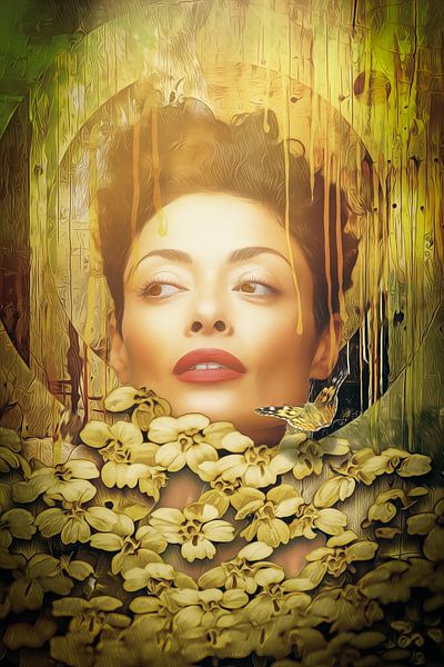 From behind the flowers by Helga Blanke