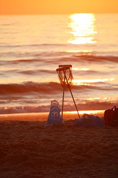 Zonsondergang op het strand van Mattis Vollertsen