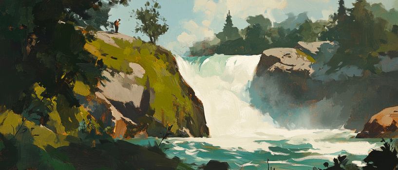 Waterfall landscape by Poster Art Shop