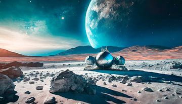 Spaceship on a planet by Mustafa Kurnaz