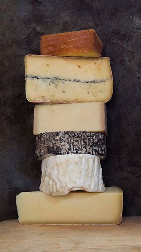 Stack of Gourmet Cheeses - Still Life by Western Exposure