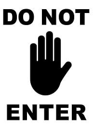 Do Not Enter Hand by Art Kingdom