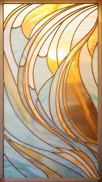 Pastel in Stained Glass: Luxury Stained Glass 1925 by Surreal Media