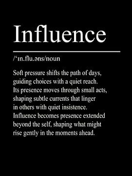 Influence Definition - Noir sur WordsThatInspire