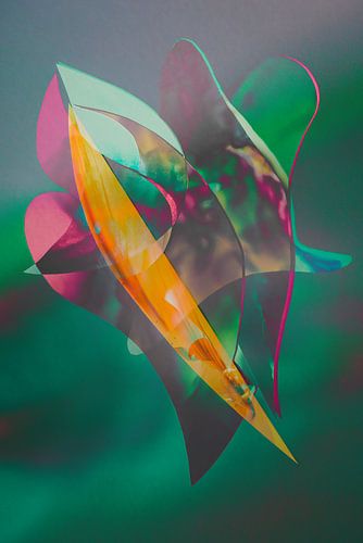 Abstract collage in colour