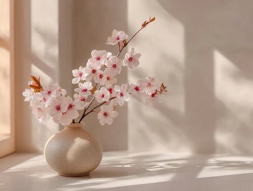 Minimalist still life photography in Japandi style