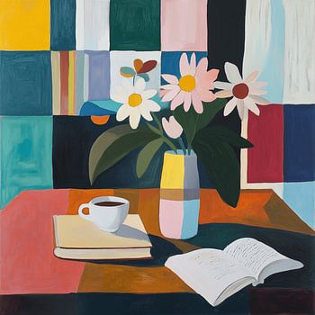 Vierkanten en bloemen