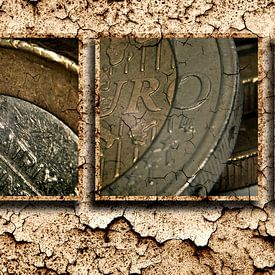 Triptych art van de euromunt von Gilbert Gordijn