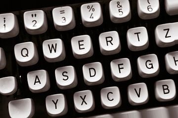 Old vintage style typewriter