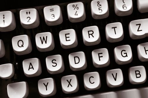 Oude typemachine in vintage stijl