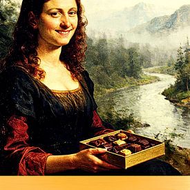 Mona Lisa houdt van chocolade van livingyourway
