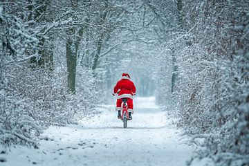 Kerstfietser van Poster Art Shop