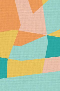 Geometrische vormen in zachte pastelkleuren van Dina Dankers