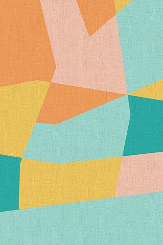 Geometrische vormen in zachte pastelkleuren