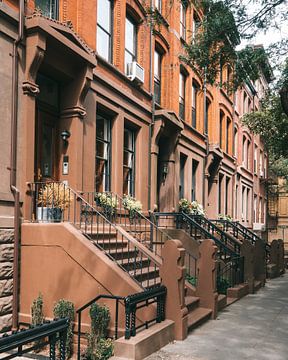 Typische New Yorker Fassaden in Brooklyn Heights, New York