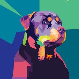 rottweiler hond wpap pop-art van sanggidesign