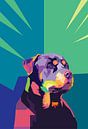 rottweiler hond wpap pop-art van sanggidesign thumbnail