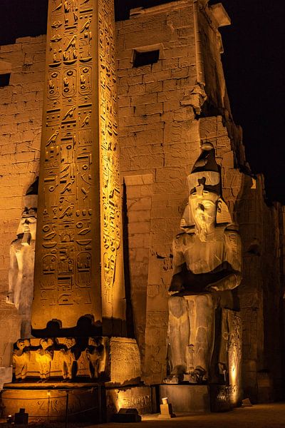 Luxor-Tempel bei Nacht, Ägypten von Jessica Lokker